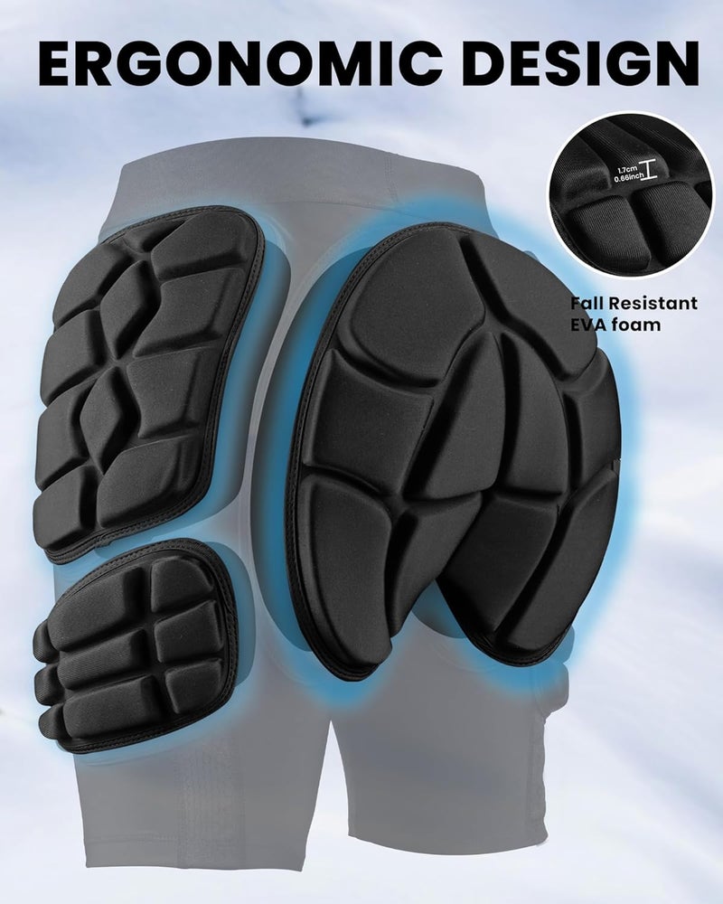 OutdoorMaster Snowboard Butt Pad - 3D Protection Impact Shorts With Thick EVA Pads for Snowboarding, Skating and Skiing - Tailbone Protection - 3 Sizes - Image 3